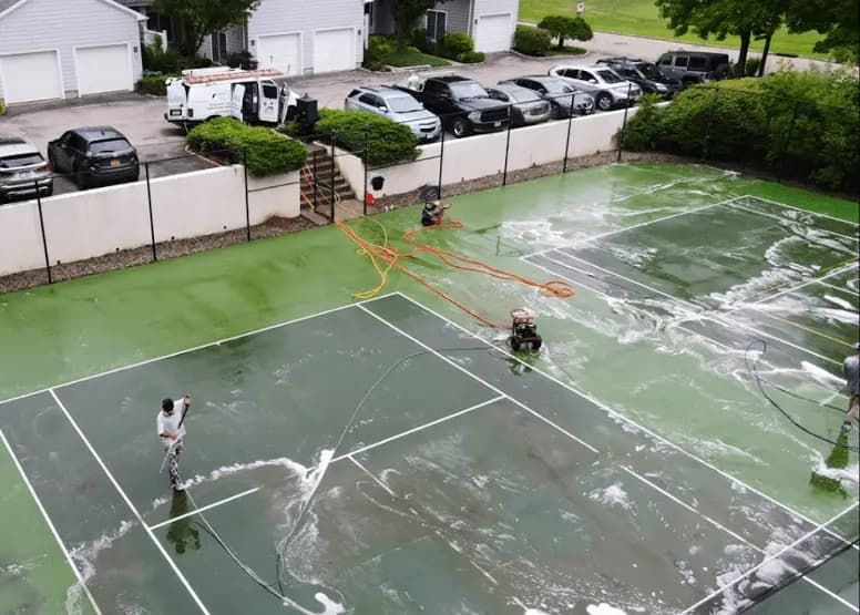 Macedonia Power Washing professional cleaning outdoor surfaces at Macedonia property